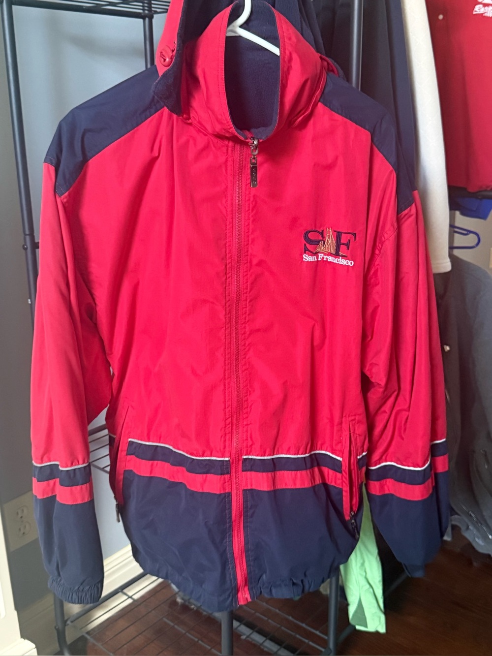 vintage GoGo Sports San Francisco reversible windbreaker - size large